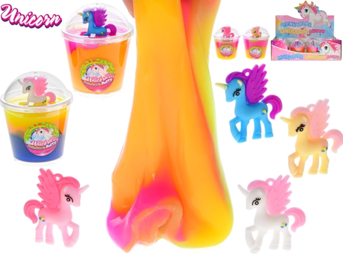 Regenbogen Einhorn-Schleim im Becher