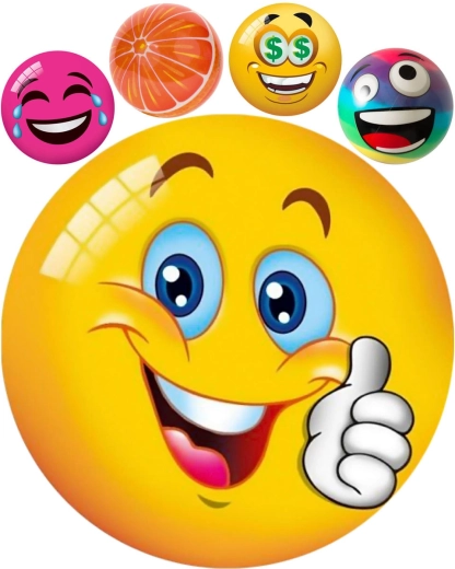 Kinderball Mondo mit Smiley oder Obst-Motiv – 1 Stück
