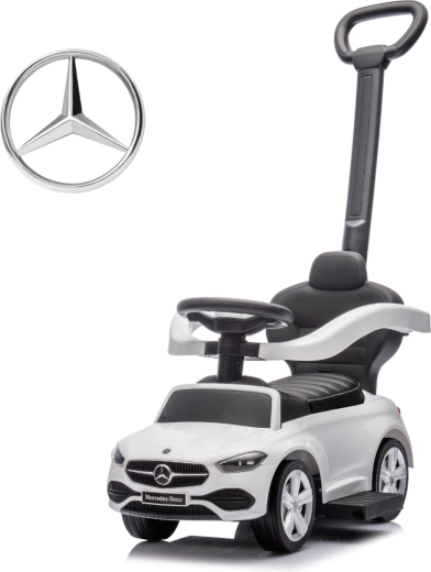 Milly Mally Rutschauto mit Schiebestange Mercedes C-Class Deluxe weiß