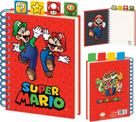 Super Mario Spiralblock A5 mit Trennblättern