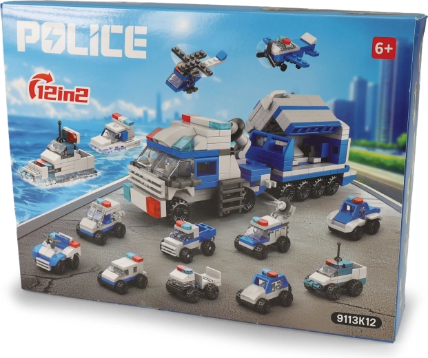 Polizei-Baukasten – 12 Fahrzeuge für Kinder