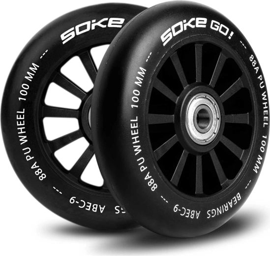 Roller-Räder 100 mm schwarz SOKE – Set 2 St.