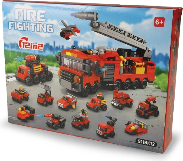 Feuerwehrfahrzeug-Bausatz 12-in-1