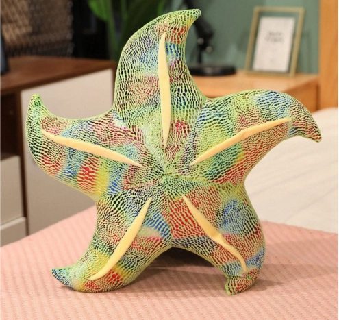 Plüsch-Seestern grün Kissen 45 cm