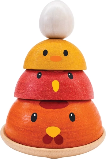 Plan Toys Entwicklung der Küken – Holz-Steckspiel