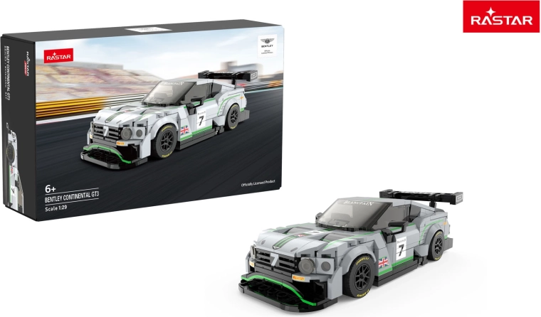 Rastar Baukasten Auto Bentley Continental GT3 grau 1:29