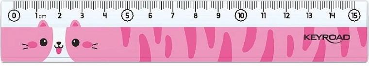 Keyroad Lineal mit Tiermotiven 15 cm