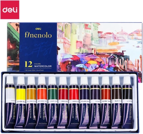 Aquarellfarben in Tuben – Set 12 Stk.