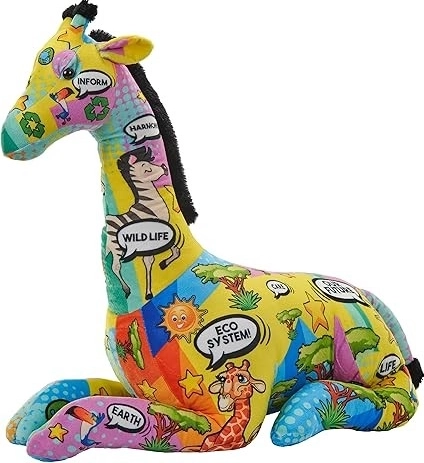 Plüschgiraffe mit ökologischem Anliegen 76 cm