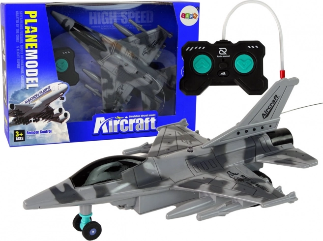 RC-Jet für Kinder mit Lichteffekten – grau