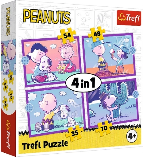 Trefl Puzzle Peanuts mit Snoopy 4 in 1