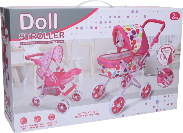 Zusammenklappbarer Kombi-Kinderwagen für Puppen