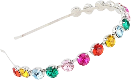 Rosa Haarreif mit Edelsteinen für Mädchen