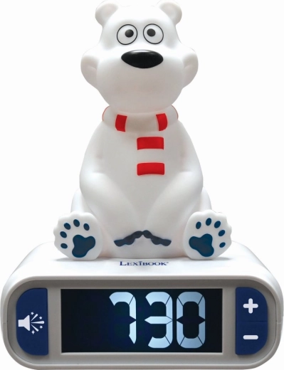 Kinderwecker mit 3D-Nachtlicht Eisbär