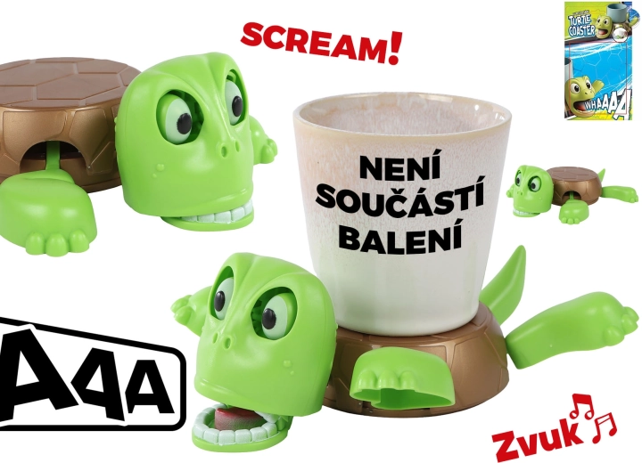 Interaktiver Schildkröten-Untersetzer 18 cm mit Sound, batteriebetrieben