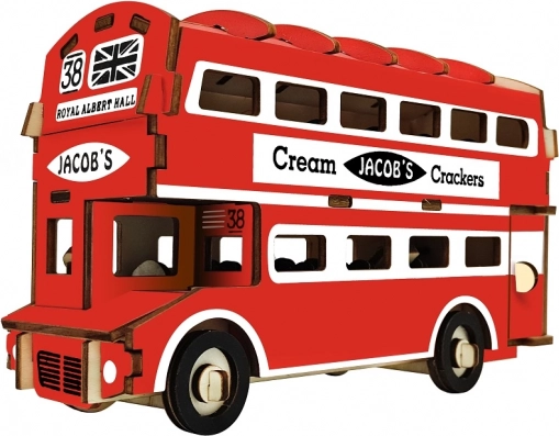 Holz-3D-Puzzle Doubledecker