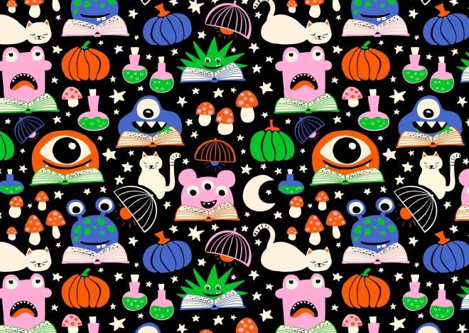 Puzzle Monster bei der Arbeit 1000 Teile