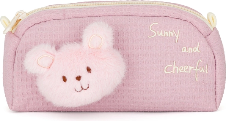 Etui Kinder Plüsch-Bär rosa