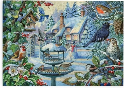 House of Puzzles Wintervögel – Puzzle mit 500 extra großen Teilen