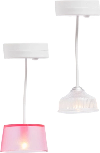Lundby Beleuchtungsset fürs Puppenhaus – 2 LED-Pendelleuchten mit Timer