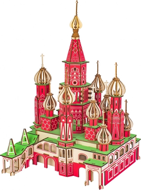 Holz-3D-Puzzle Basilius-Kathedrale bunt