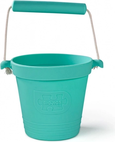 Silikoneimer für den Strand BIGJIGS TOYS – türkis