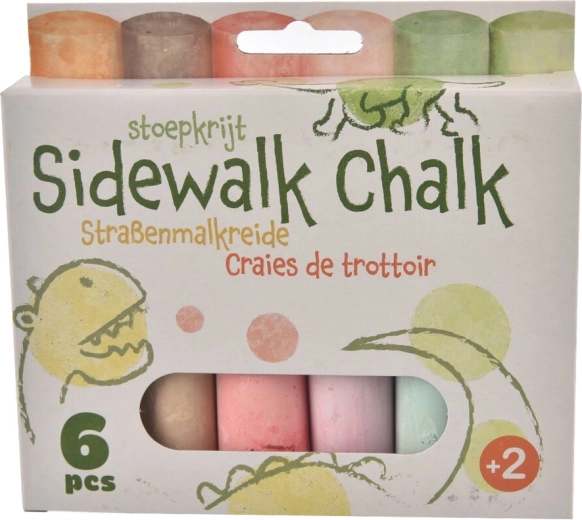 Bunte Straßenkreiden Jumbo 6 Stk.