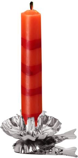 Kerzenhalter für den Weihnachtsbaum TORO, 10 Stk., silbern
