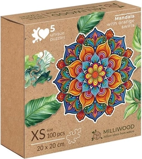 Milliwood Peace & Harmony Mandala der Freude – Puzzle mit 100 Teilen und unregelmäßigem Rand