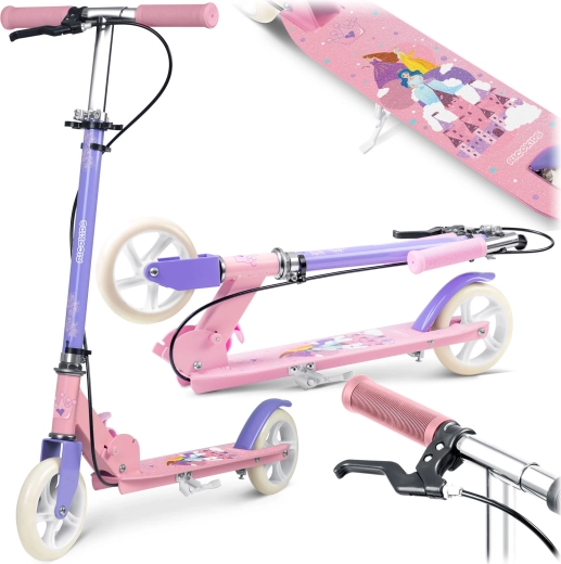 Kinder-Klapproller RICOKIDS Kodi Prinzessinnen mit Hand- und Fußbremse