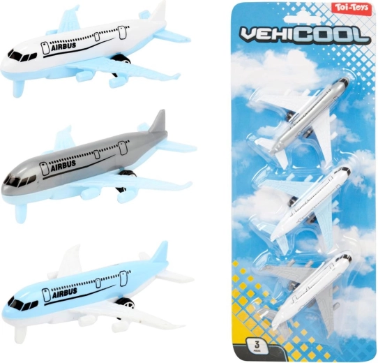 Set mit Airbus-Passagierflugzeugen – 3 Stück