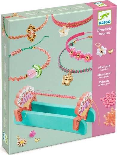 Djeco Kreativset für Makramee- und Perlenarmbänder – Rosa