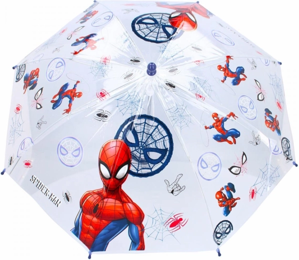 Transparenter Kinder-Regenschirm Spider-Man - 1 Stück
