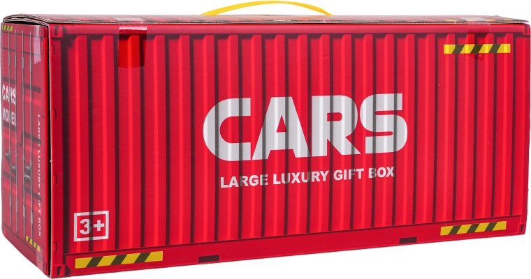 Mega-Set aus Metall-Spielzeugautos mit Garage und klappbarem Container