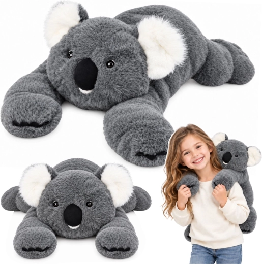 Kuschelige Koala mit langen Armen, grau, 60 cm