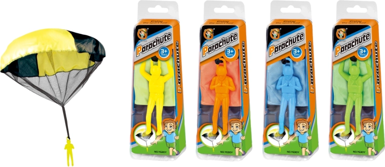 Wurffigur mit Fallschirm 51 cm – verschiedene Farben