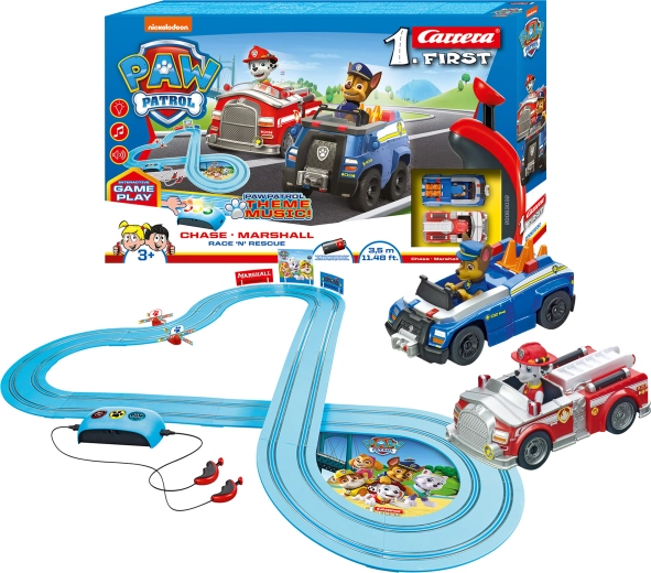 Carrera First Paw Patrol Race 'N' Rescue Autorennbahn 3,5 m