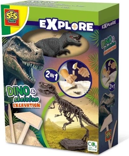 SES Creative Explore 2in1 Dino-Ausgrabungsset – T-Rex-Fossil