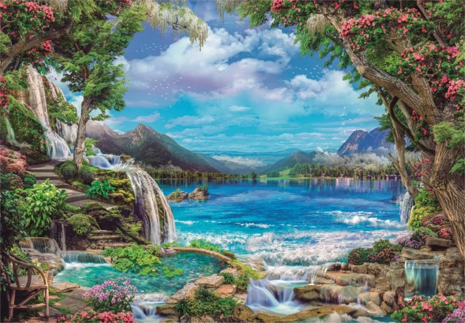 Puzzle 2000 Teile Paradies auf Erden CLEMENTONI