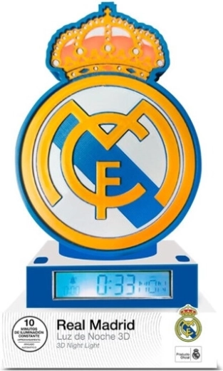 3D-Lampe mit Wecker und Hymne Hala Madrid von Real Madrid