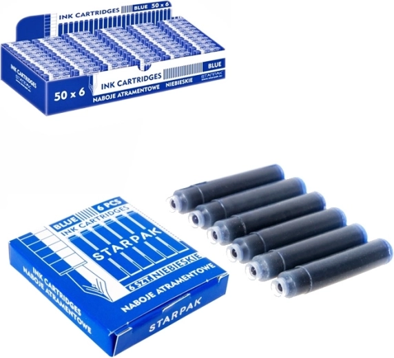 Patronen für Füller, blaue Tinte (6 Stk.)