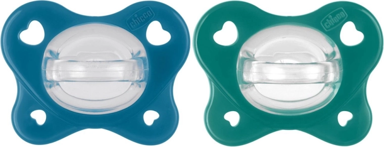 Chicco PhysioForma Dual Soft Schnuller blau 16–36 Monate – 2 Stück