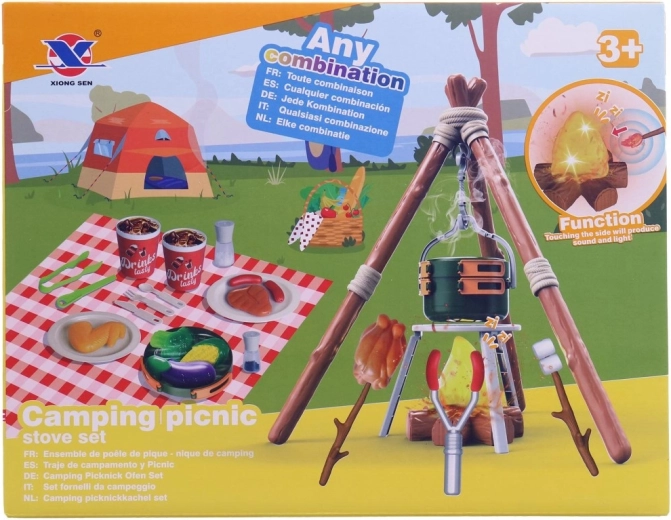 Camping-Set mit Kunststoffbox