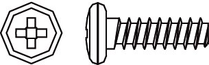Selbstschneidende Kreuzschlitzschraube 3 × 10 mm für Voltage, Major, Tiger und Hoolk – 1 Stück
