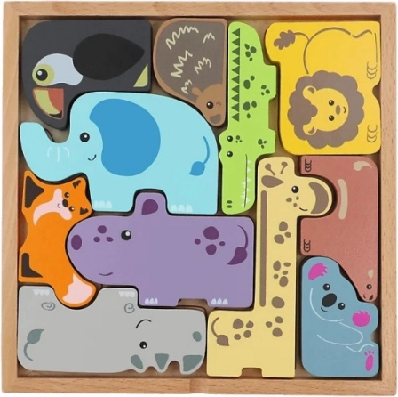 TREFL Holz-Knobelpuzzle ZOO CREW