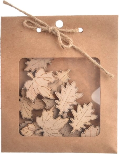 Blatt Holz Beige (12 Stk.)