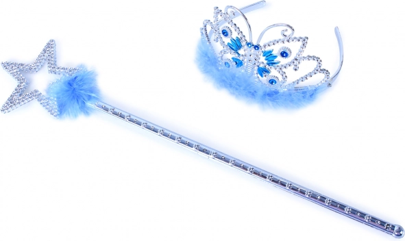 Set aus Prinzessinnen-Diadem und Zauberstab