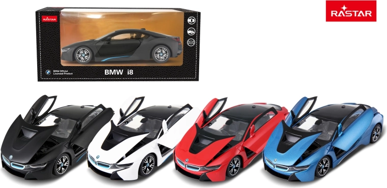 Automodell BMW i8 Rastar 1:24 rot – 1 Stück