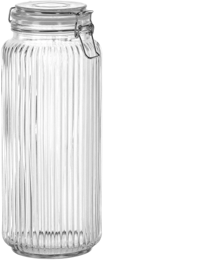 Glasdose mit luftdichtem Verschluss 2,5 l Streifen