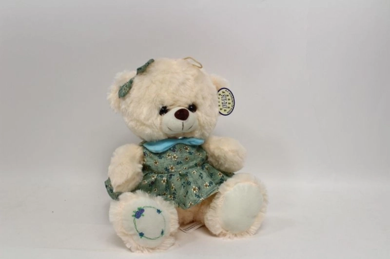 Plüschbär im Blumenkleid 30 cm